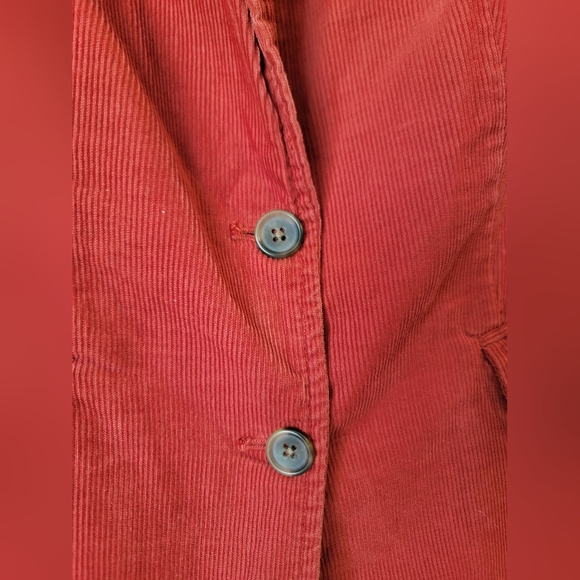 J. Crew Blazer Ladies Sz 4 Rust Red Long Sleeve Vintage Corduroy Jacket - Picture 2 of 6
